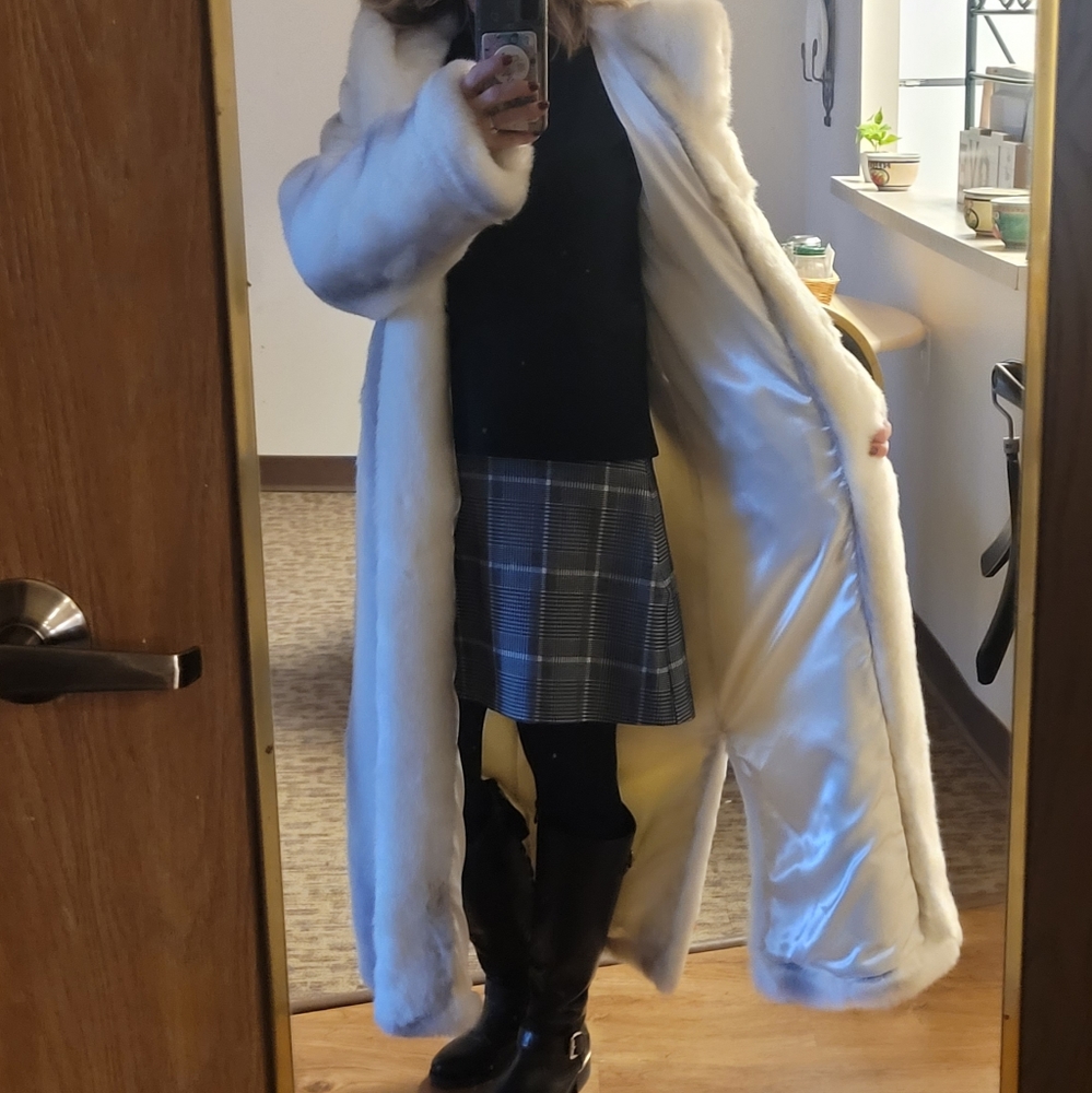 Dennis by Dennis Basso sm white/grey faux fur